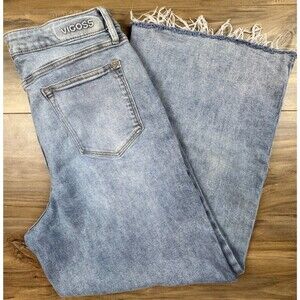 Vigoss Dylan Women's Wide Leg Blue Distressed Jeans Size 30